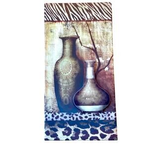 Canvas Art with Lift Accent - Vases